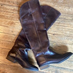 Dark Brown Society Over The Knee Boots in Size 9